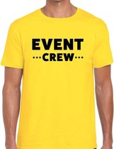 Event crew tekst t-shirt geel heren - evenementen staff / personeel shirt XL