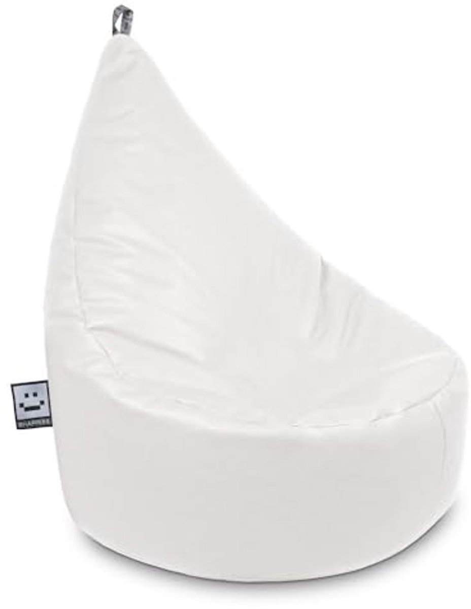 HAPPERS Bean Bag Indoor kunstleder fauteuil Zitzak Wit Kindermaat