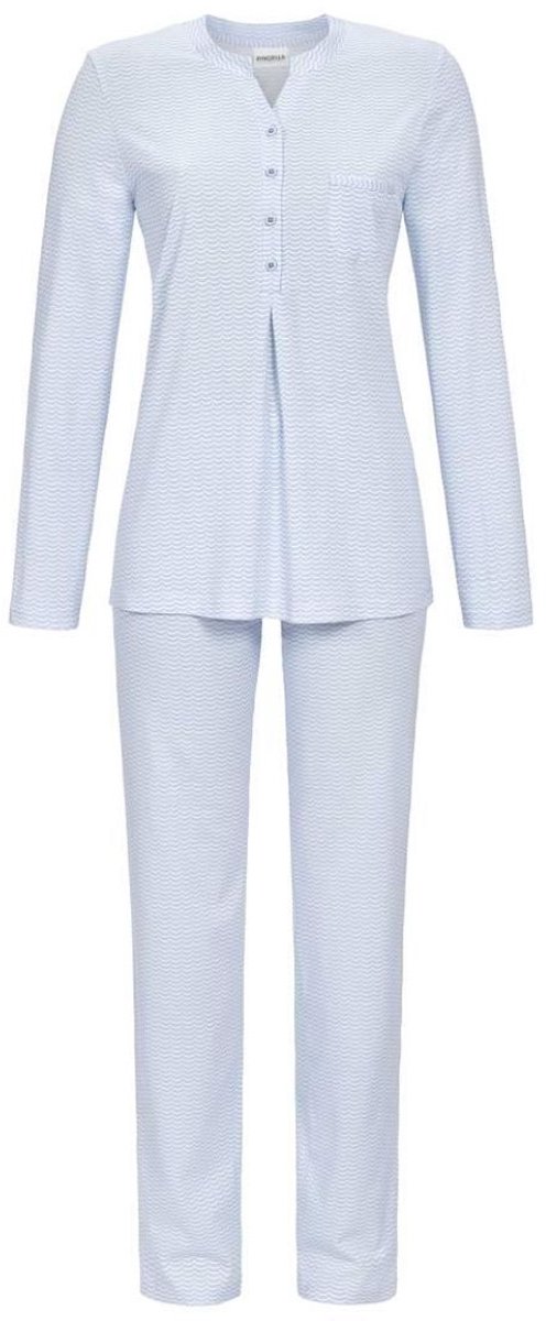 Katoenen pyjama hemelblauw Ringella - Blauw - Maat - 44