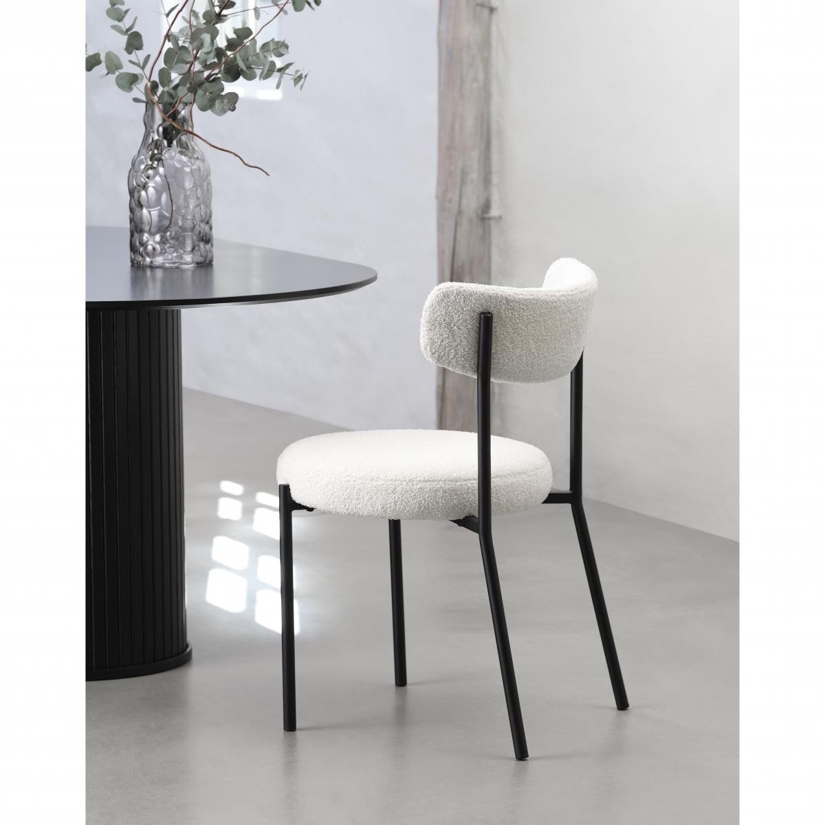 Nordic Home - Frej eetkamerstoel - teddy - wit
