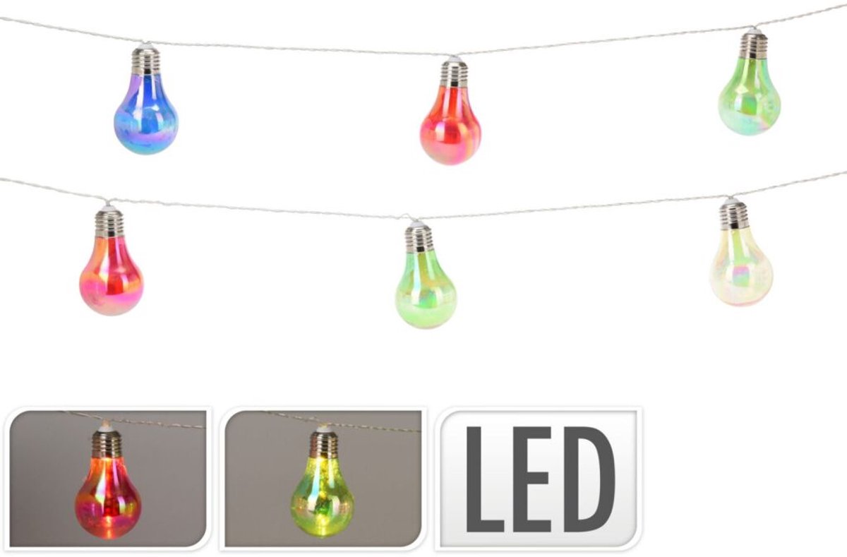 LED Feestverlichting 10 Lampjes Multicolor