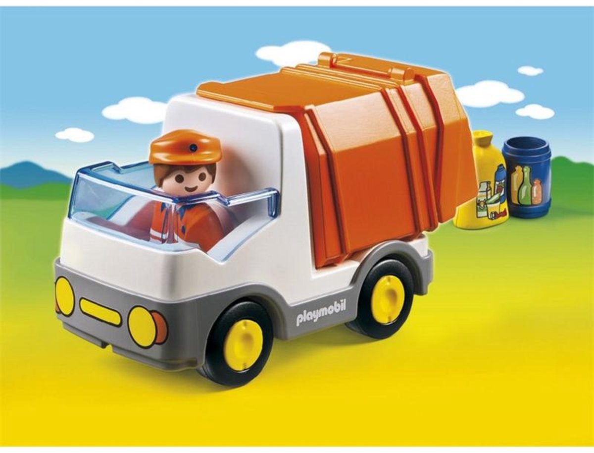 PLAYMOBIL 1.2.3 Vuilniswagen - 6774