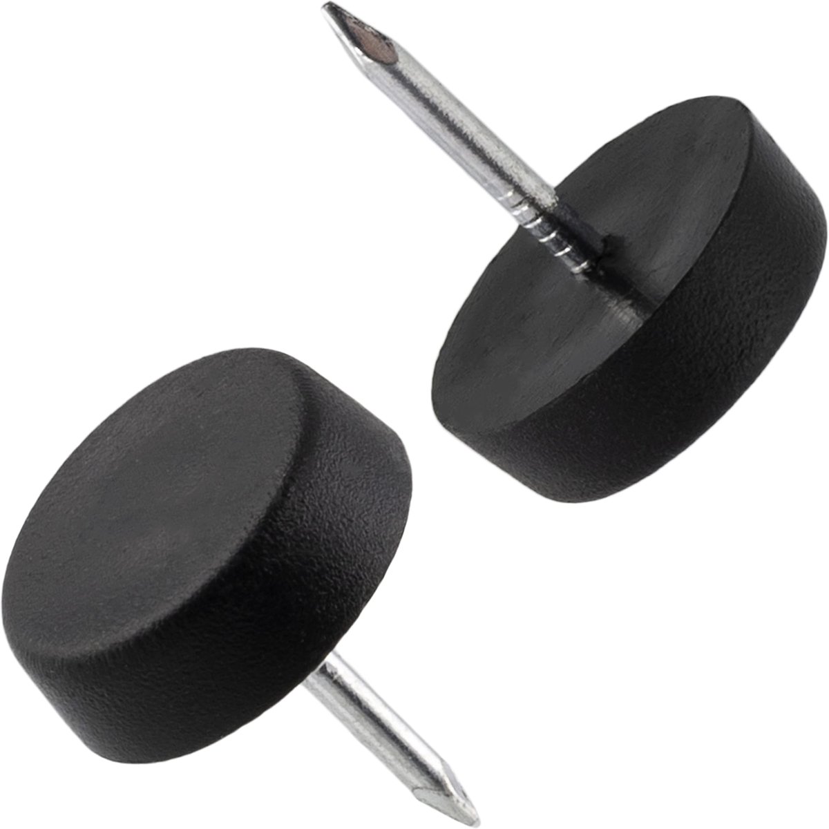 C65823 - 100 Stuks Beschermglijders Voor Meubels - Ronde Ã˜16 mm - Kunststof Zwart