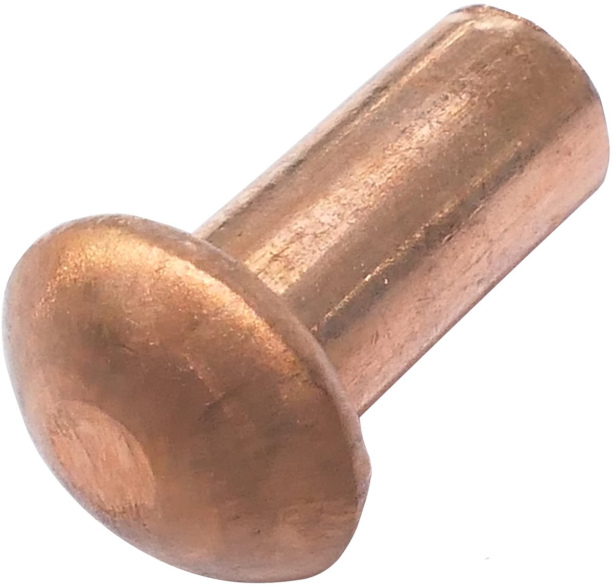 C48030 - Set van 20 koperen klinknagels Ã˜4x8mm - Halfronde kop - DIN 660