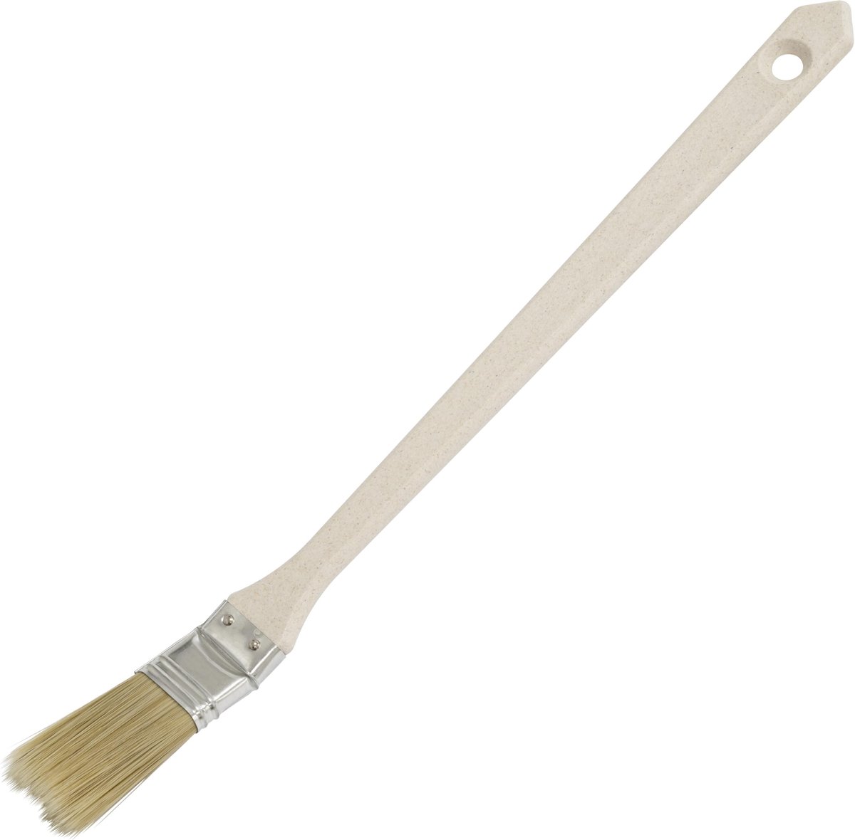 C73814 - Set van 5 - Natuurlijke Haarborstels Plat en Gebogen voor Radiator - 325 x 25 mm - Voor Verf, Lijm en Vernis