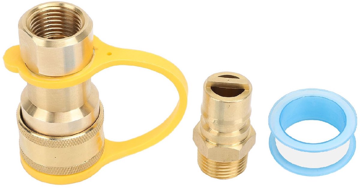 Snelkoppeling 1/2 Inch - Premium Messing - Hoge Druksterkte - Voor Lagedruksysteem