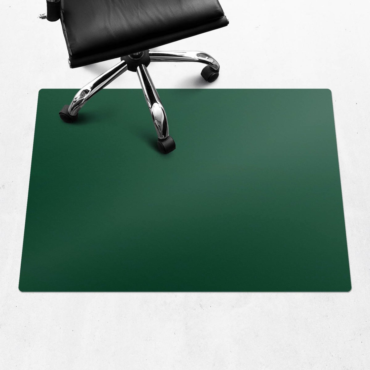 Wallfluent - Vloerbeschermer Groene Eucalyptus - 100x70 cm - Donkergroen Vloerbeschermer Bureaustoel Tapijt - Rechthoekig - Vloerbeschermer Vinyl-Computer Stoel Mat-Werkplekdecoraties - Koele en donkere kleuren
