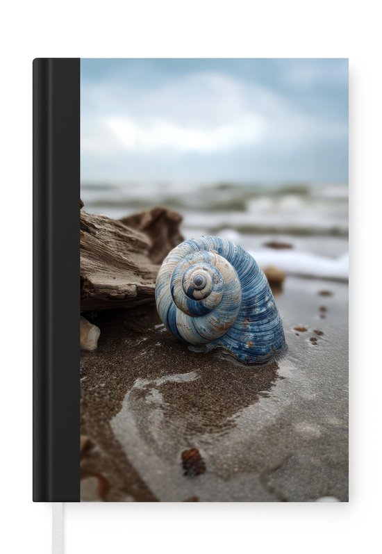 Notebook Am Strand Notitieboek - Schrijfboek - Schelp - Strand - Blauw - Zee ...