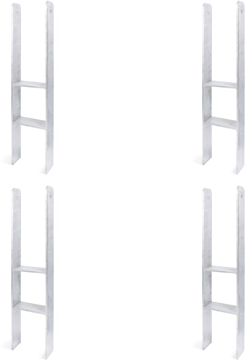 Alberts 4 x H-paaldrager, 161x800 mm, materiaaldikte 8 mm, diepte 60 mm, thermisch verzinkt