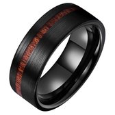 Bague pour homme Tom Jaxon Tungsten Matt Zwart Wood Groove-18mm