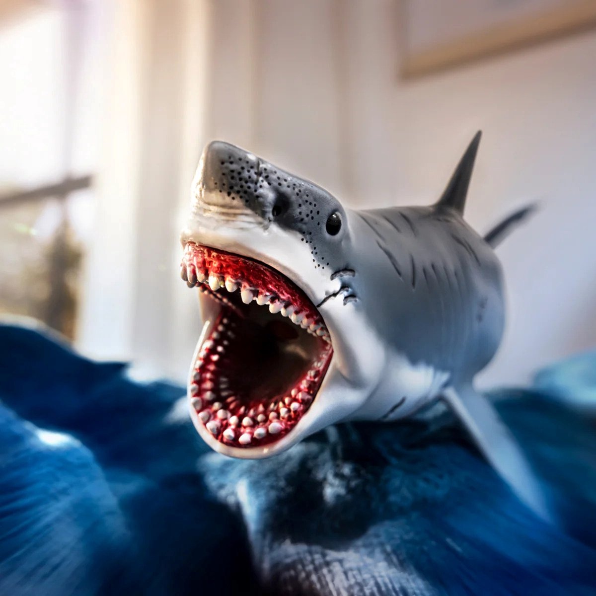 Schleich Megalodon speelfiguur: prehistorische haai 17cm thumbnail 4