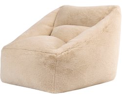 icon - Natalia XL Zitzak Fauteuil - Fluffy Pluche Imitatiebont - Crème