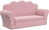 Canapé-lit pour enfant vidaXL - 2 places - Peluche douce - Rose