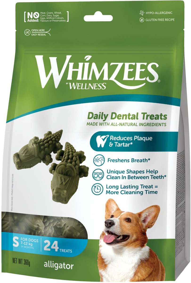 Whimzees Stazak Krokodil - Hondensnacks - 24 stuks S