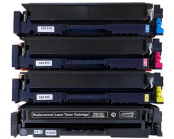 207A Zwart + Alle Kleuren Multipack | 2450 pag. Zonder chip - Huismerk laser toner cartridge compatible met HP Color LaserJet Pro M255dw / HP Color LaserJet Pro MFP M282nw / HP Color LaserJet Pro MFP M283fdn / HP Color LaserJet Pro MFP M283fdw