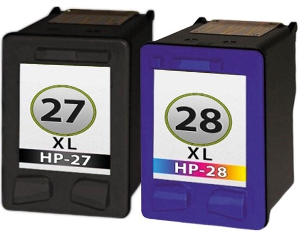 HP 27XL | 28XL Alle Kleuren - Huismerk inktcartridge compatible met HP Officejet 4214 / 4215 / 4215V / 4215XI / 4219 / 4251 / 1000 Series / PSC 1205 / PSC 1210 / PSC 1210XI / PSC 1215 / PSC 1217 / PSC 1219 / PSC 1312 / PSC 1310 / PSC 1315 / PSC 1315S