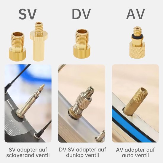 14Pcs Fahrrad Ventil Conversion Düsen presta Schra... - Viceal