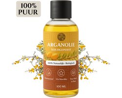Arganolie 100% Puur voor het gezicht, huid en haar 100ml - Argan olie - Biologisch en Koudgeperst - Arganolie uit Marokko - Haarolie - Huidolie