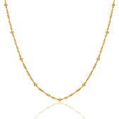 Miore Roosgoudkleurig Ketting dames in 925 Zilver- 18 Karaat Verguld- Hypoallergeen Ketting - Handgemaakte Hoepels - Gemaakt in Italië