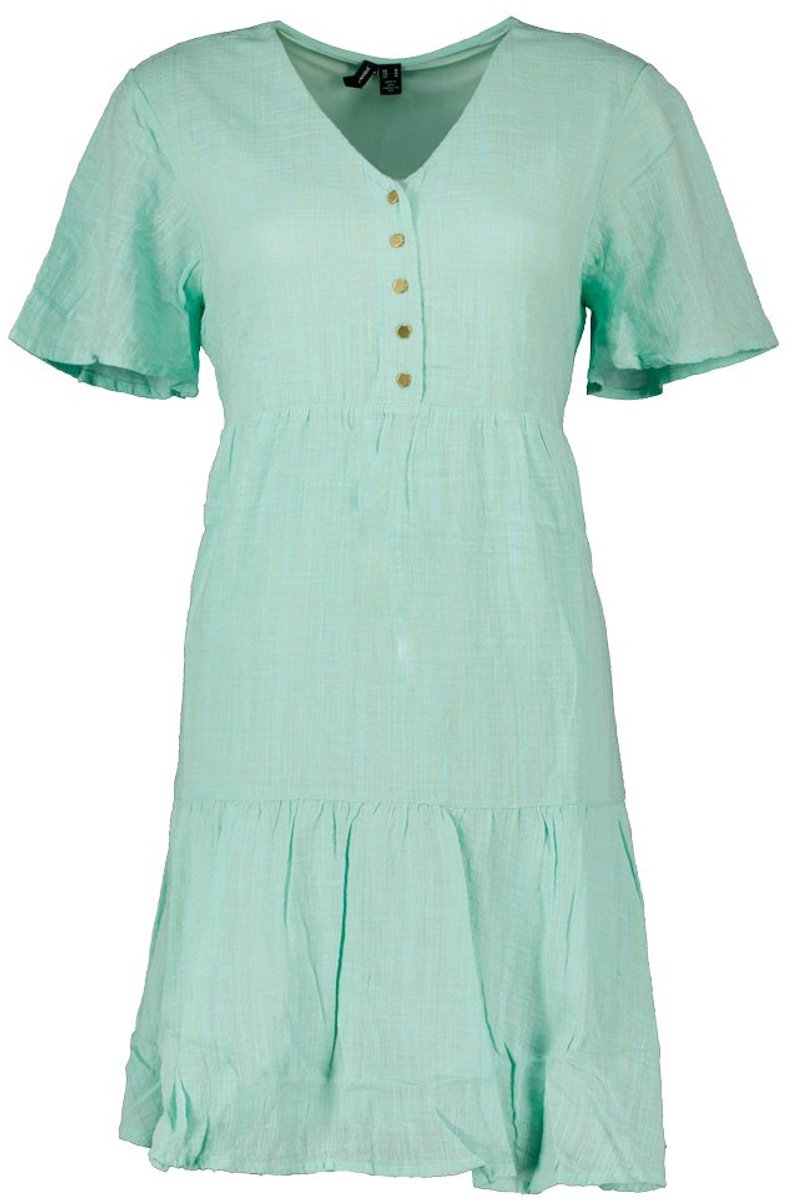 Vero Moda Satina Korte Mouwen Korte Jurk Groen L Vrouw