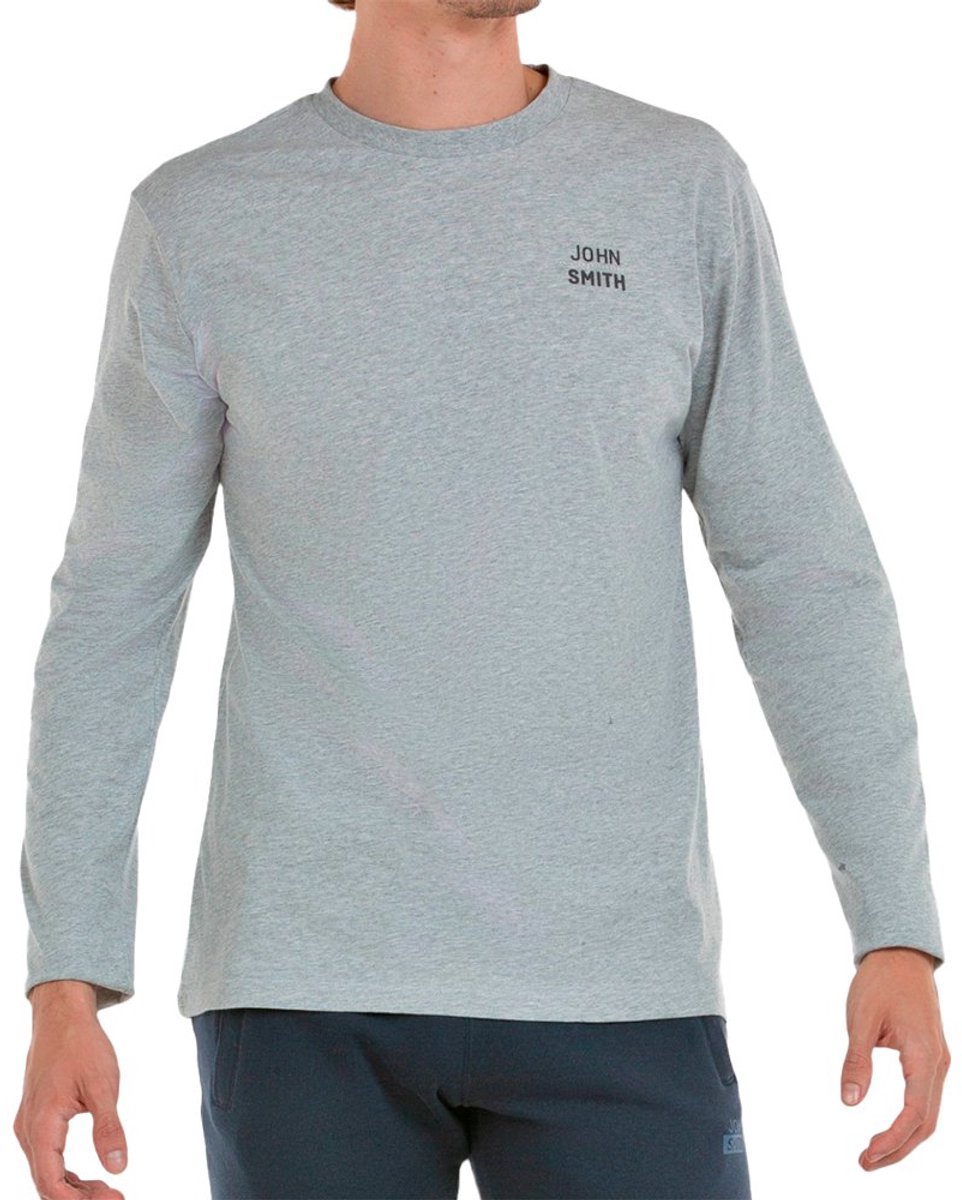 John Smith Eric T-shirt Met Lange Mouwen Grijs S Man