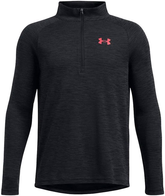 Foto: Under armour tech textured half rits lange mouw t shirt zwart 7 years jongen