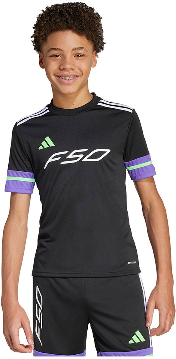 Adidas F50 T-shirt Met Korte Mouwen Zwart 5-6 Years Jongens,Meisjes