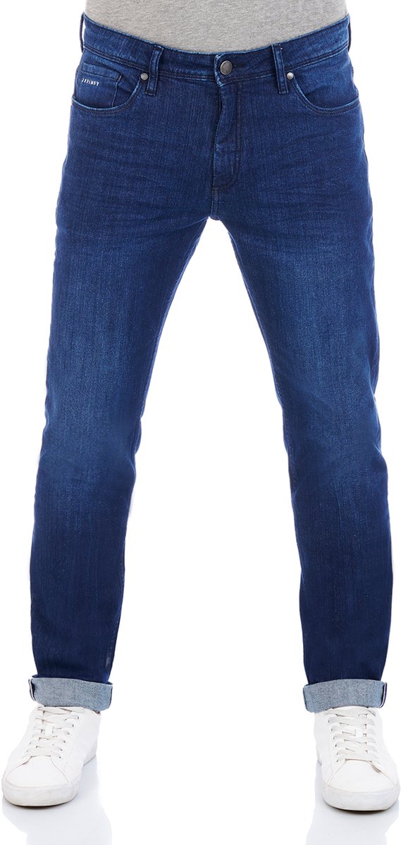 DENIMFY Heren Jeans Broeken DFMiro regular/straight Fit Blauw Volwassenen