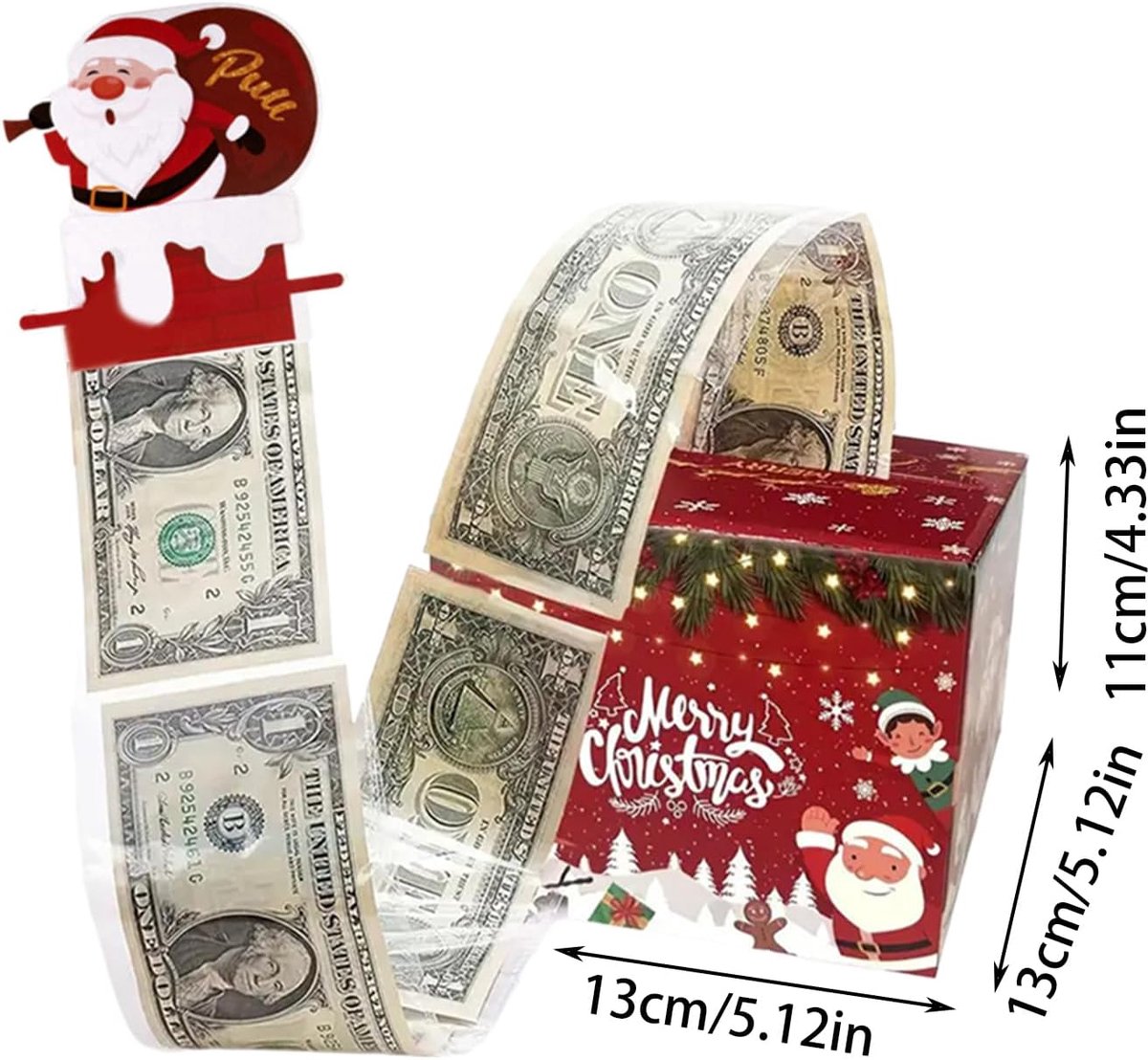 POPOYU 40e Verjaardagsgeldbox Cash Gift Pull, Gelduittrekbox