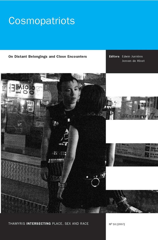 Couverture de livre 'Cosmopatriots', avec une photo de deux punks et du texte.