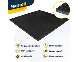 Anti-vibratiemat rubber 60x60 cm - Geluidsreducerende vloermat voor wasmachine en meubels