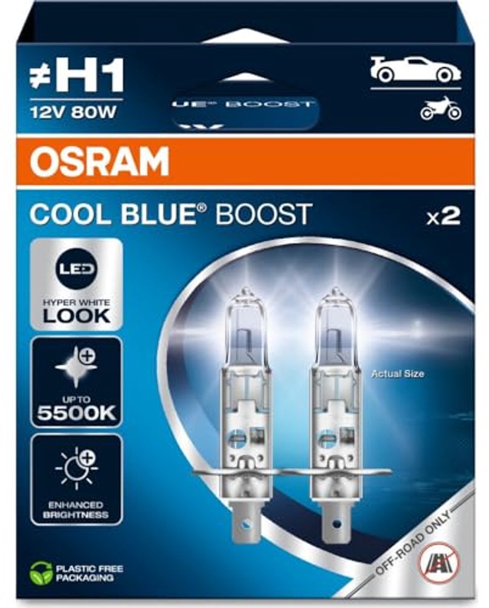 2 COOL BLUE BOOST 12V ECO PACKAGING Autolampen