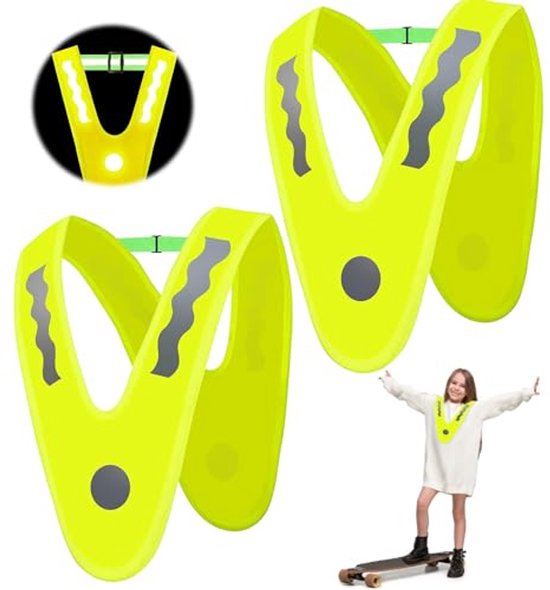Veiligheidsvest voor kinderen - 2 stuks, V-vorm, lichtgewicht en