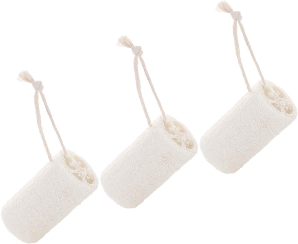 Natural Luffa Sponzen 3-Pack - Afwasborstels - Eco-Friendly Keukenaccessoires - Zachte Reiniging - Snel-Drogend - Krassenvrij - Zeer Absorberend - Geschikt Voor Alle Oppervlakken