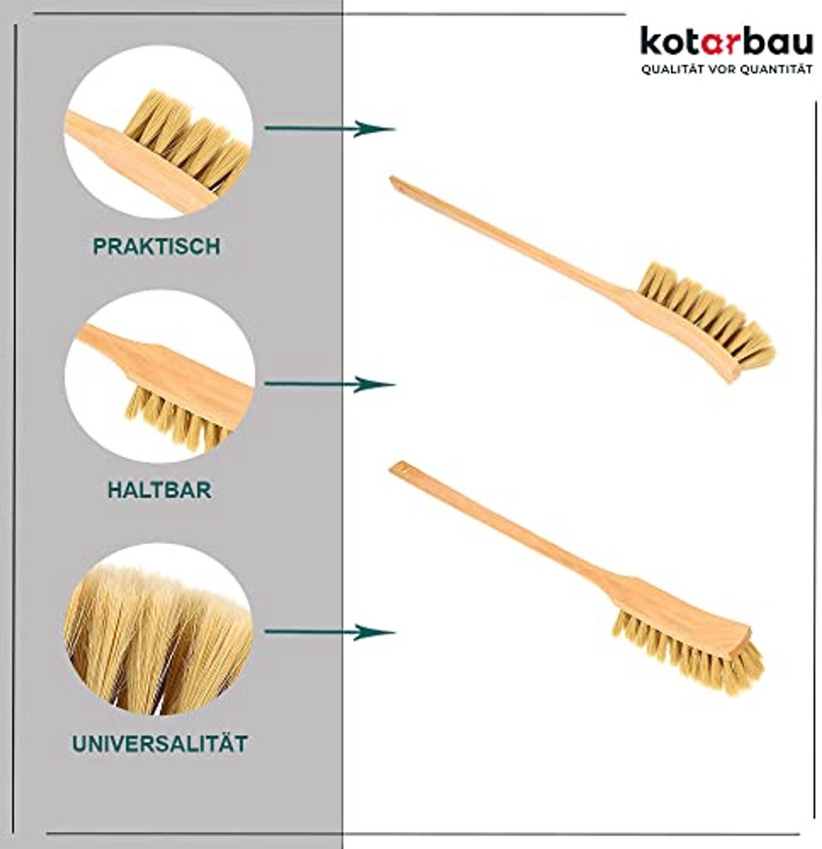 Natuurlijke Auto Haarwas Borstel - 600mm Lange Auto Reinigingsborstel Multi Borstel Handveger Zachte Borstel voor Auto Ramen