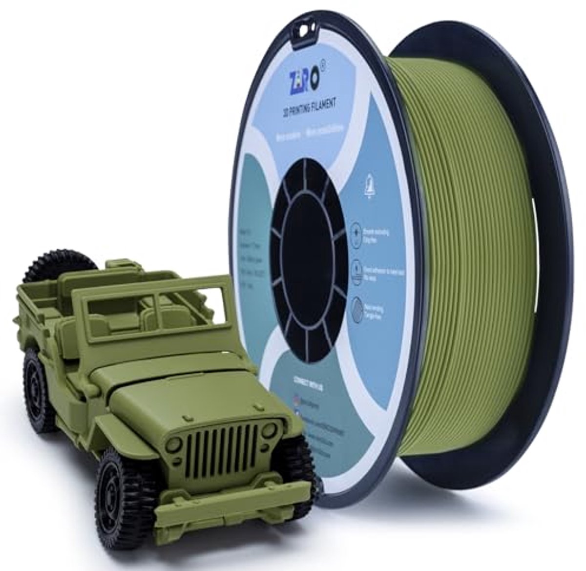 Matte PLA Filament 1.75mm - 1KG - Hoge Sterkte en Nauwkeurigheid
