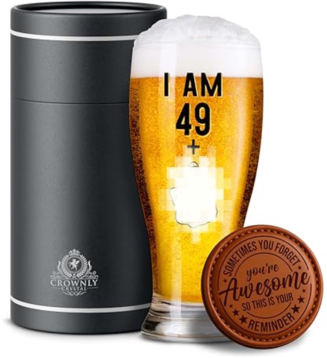 Gegraveerd Bierglas Gepersonaliseerd Cadeau voor 50e Verjaardag Mannen