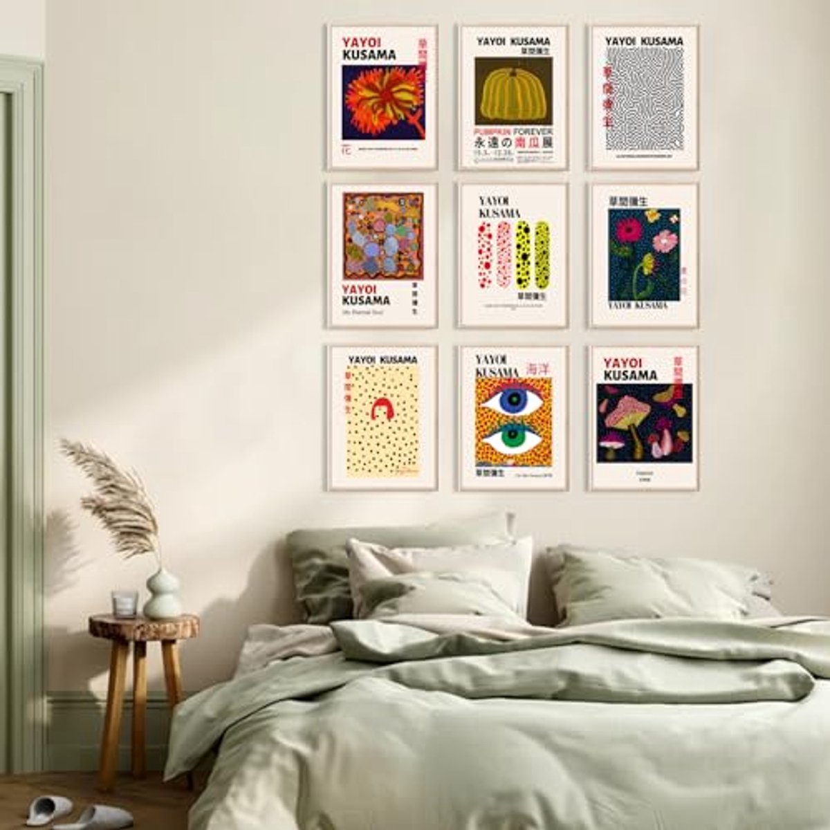 Set van 9 Vintage Wandposters - Esthetische Wanddecoratie voor Slaapkamer, Woonkamer, Badkamer en Hal