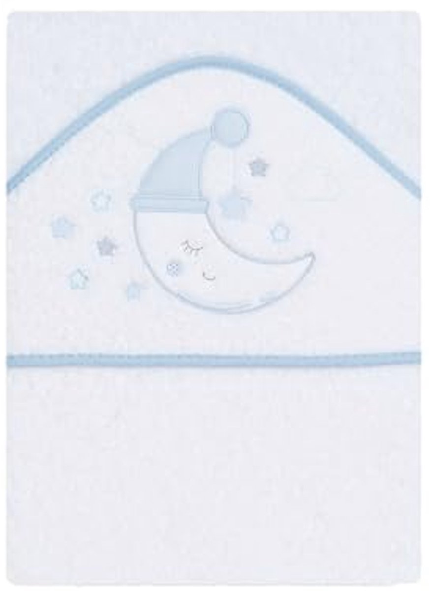 Zachte Babybadhanddoek met Capuchon - 100x100 cm - Absorberend en Met Maandesign - Perfect voor Peutertjes