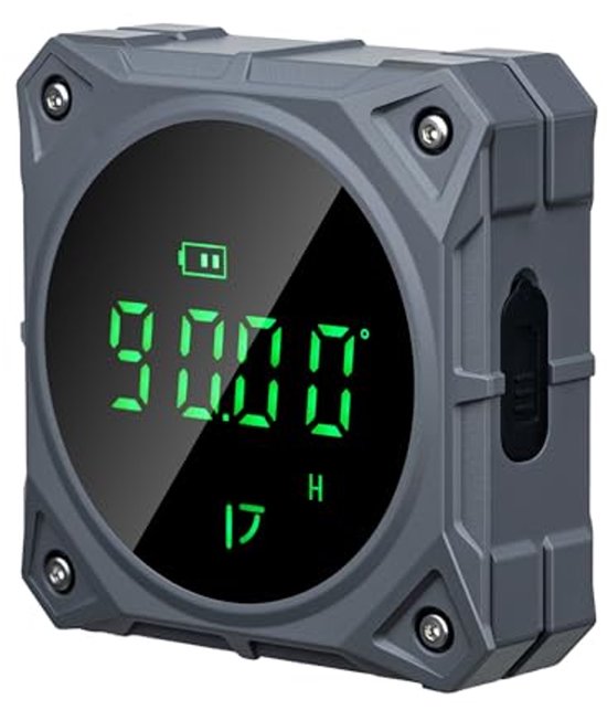 Foto: Digitale 4 zijdige magnetische gradenboog met geluidssignaal niveaubox hoekmeter en inclinometer