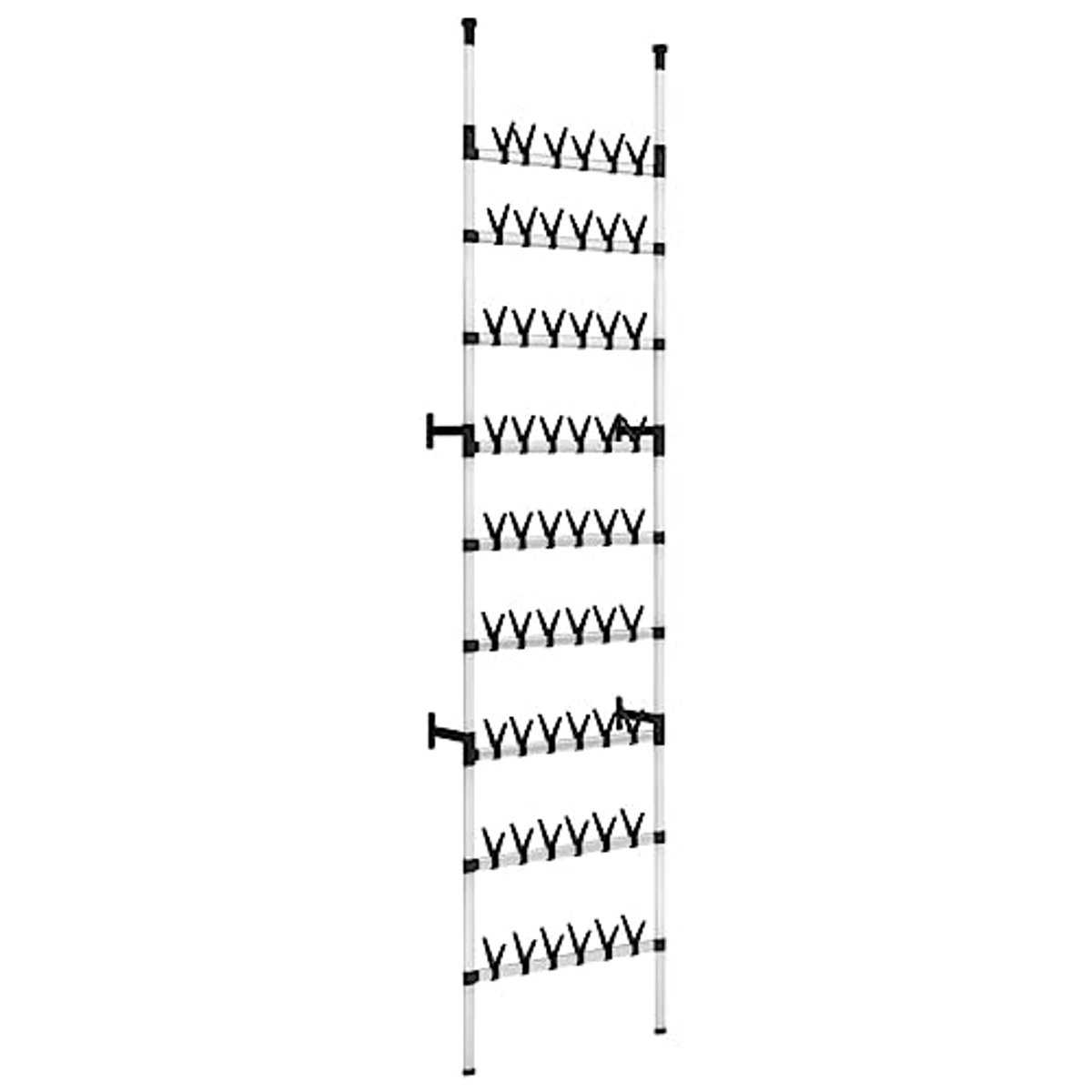 Telescopic Shoe Rack - Aluminium Shoe Organizer for 54 Pairs