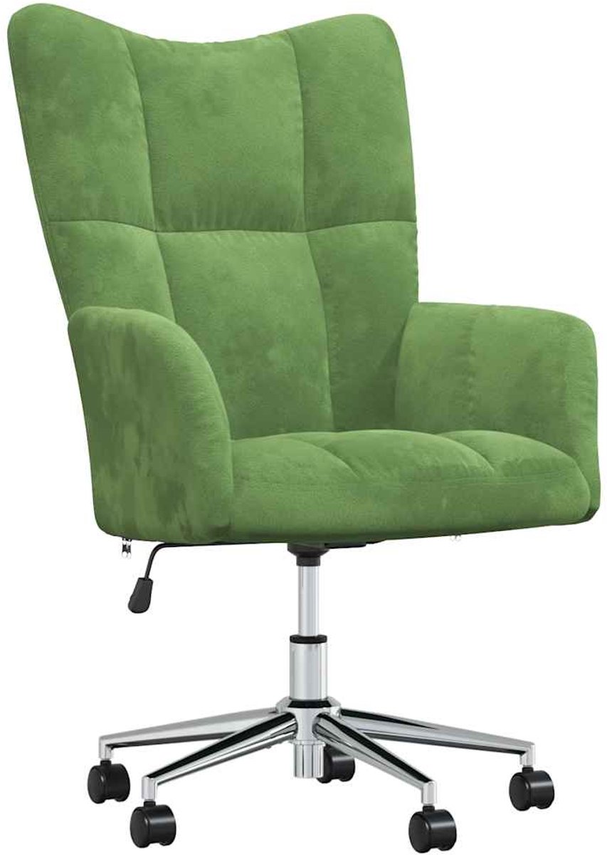vidaXL Relaxstoel - fluweel - lichtgroen