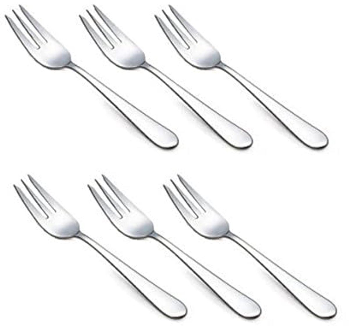 6-delige Set Dessert- en Saladebestek van RVS - 14 cm