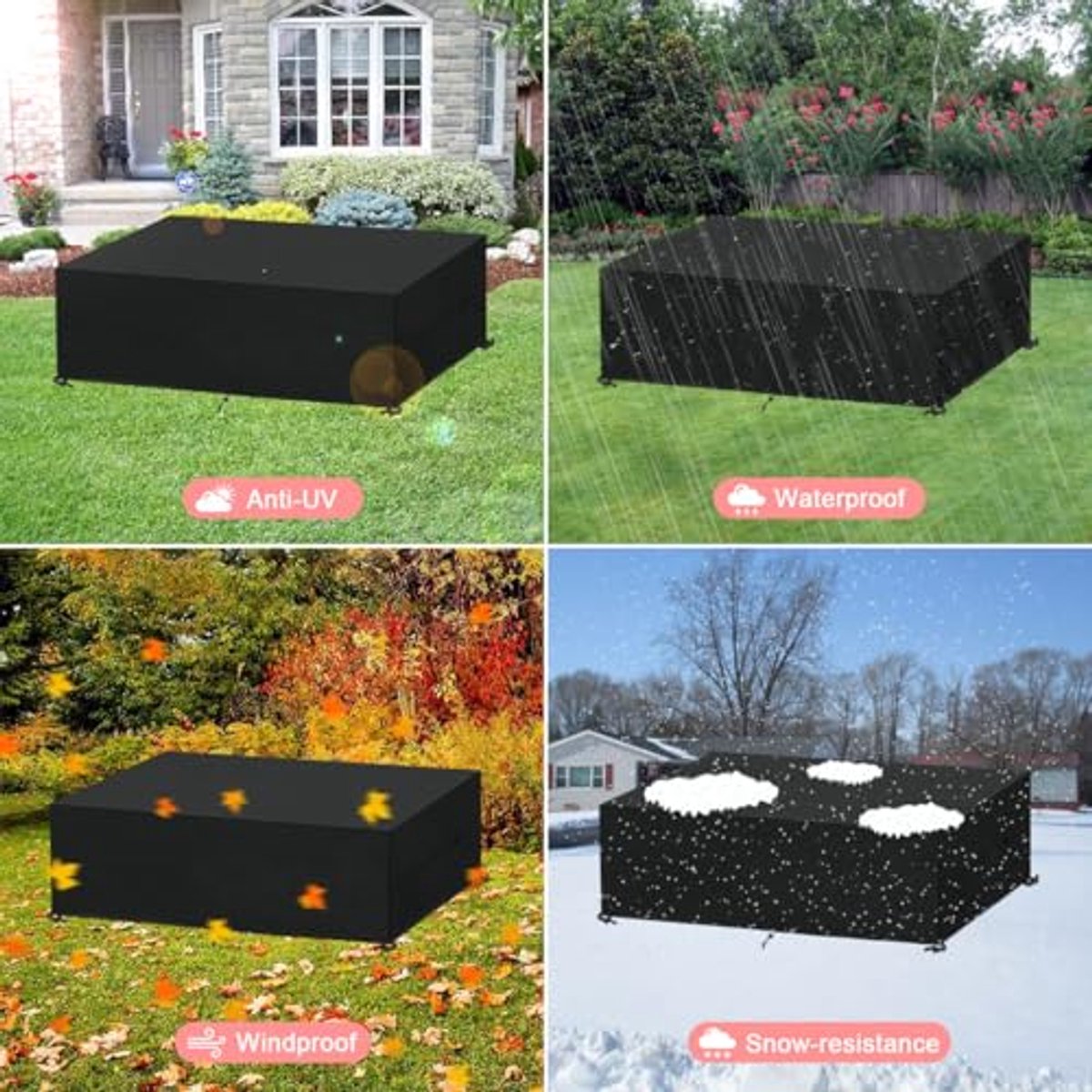 XDPBLM Tuinmeubelhoezen - 240 X 100 X 100 Cm  L X B X H Terrasmeubels Uv Bescherming Terrasmeubelsets