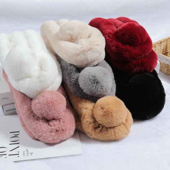 Fuzzy wintermuts bucket hat warme vissershoed effen fleece dikke winter faux pluizige koe print bucket hats dames outdoor warme zonnehoed zachte fluwelen vissershoed dames
