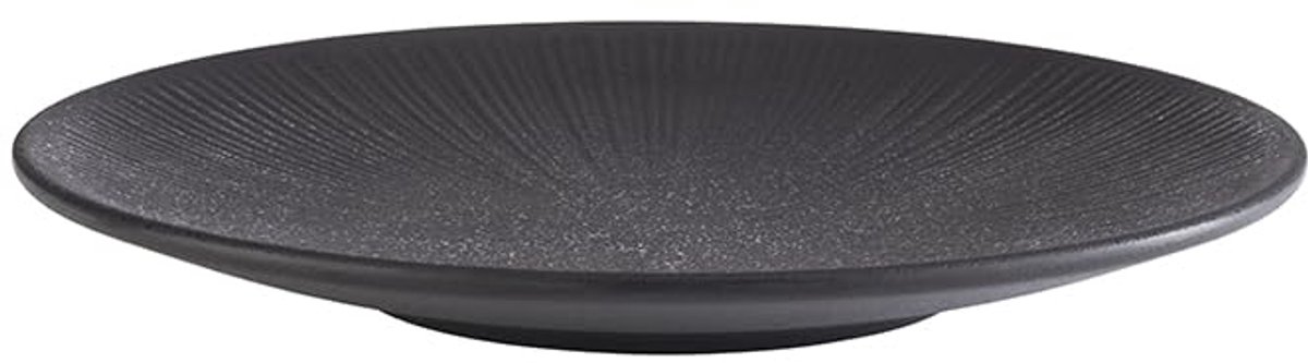 Diepe Zwarte Melamine Schotel Ø 26 cm - Ideaal voor Serveer- en Maaltijdgebruik