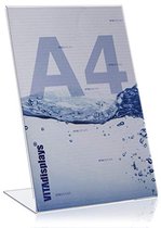 Dadabig 3 stuks acrylstandaards A4, met uitneembare houten voet, menustandaard, dubbelzijdig, voor restaurants, winkels, hotels