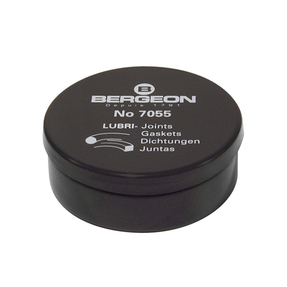 Bergeon 7055 blik, Lubri-Seal, vetblik, afdichtingsvet, voor het invetten van horlogeafdichtingen, accessoires voor horlogemakers