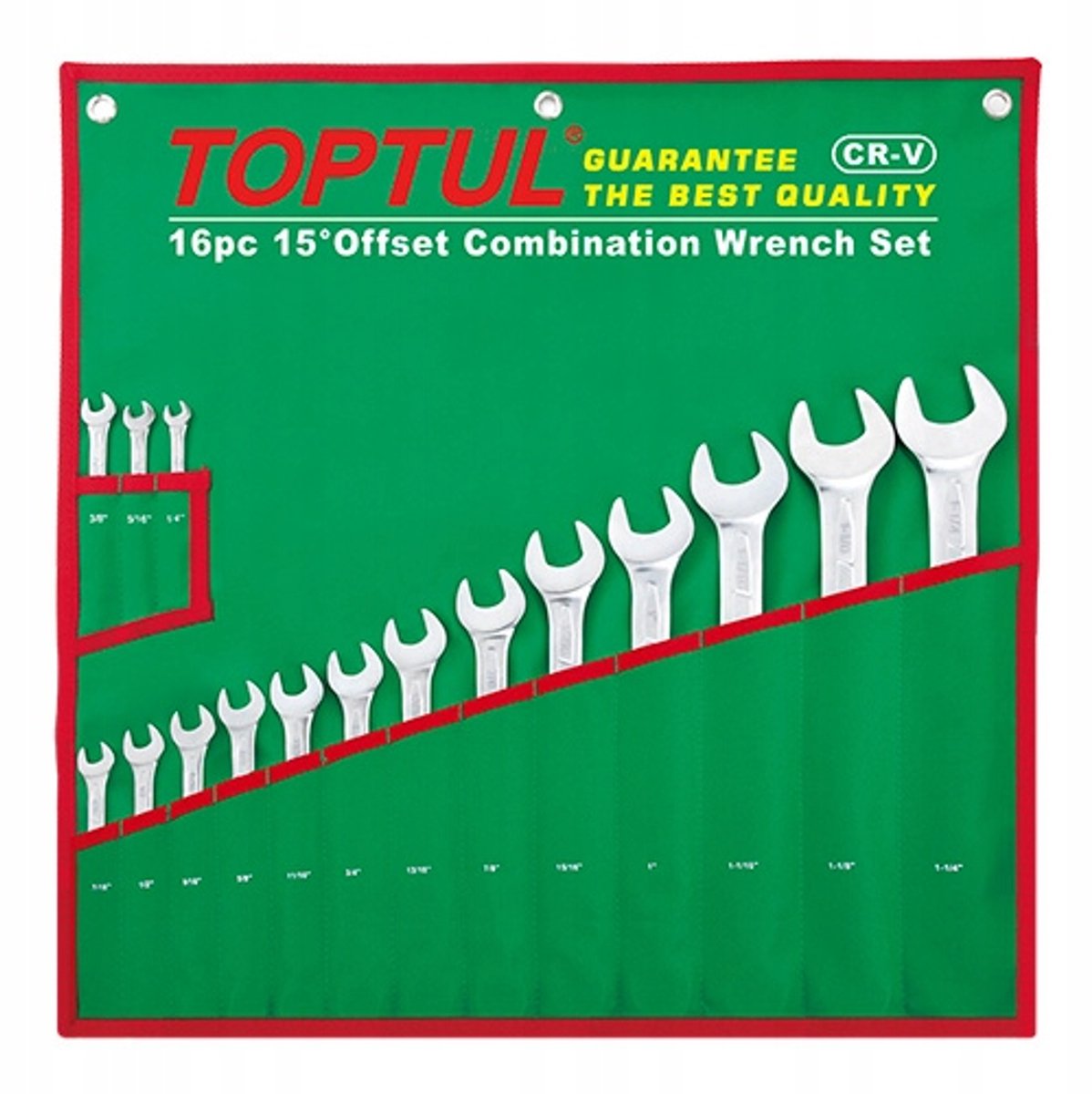 Toptul Ringsteeksleutel Set 1/4" - 1-1/4" Inch 16 Delig