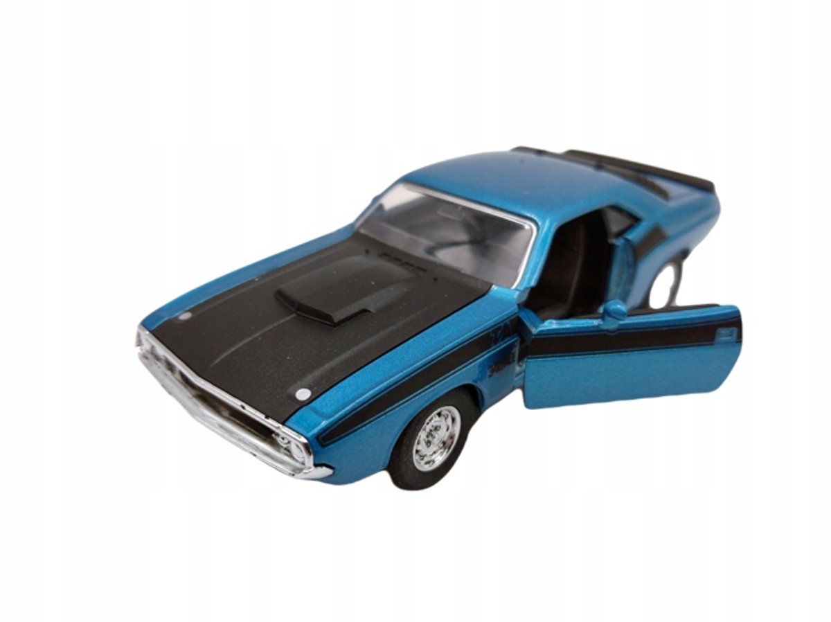Welly 1970 Dodge Challenger T/A Metaal Model 1:34 - Blauw